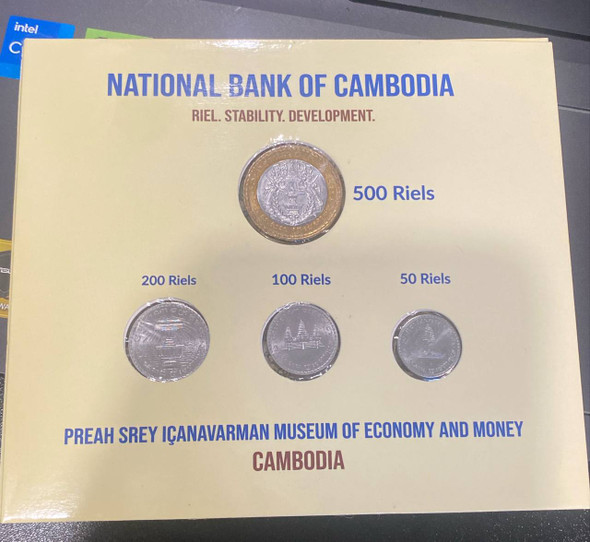 Littleton World Coin Set Cambodia UNC 50,100,200,500 Riels 1991