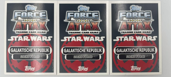 Galactic Republic Strike Force Card Lot (3 Cards) Star Wars Force Attax