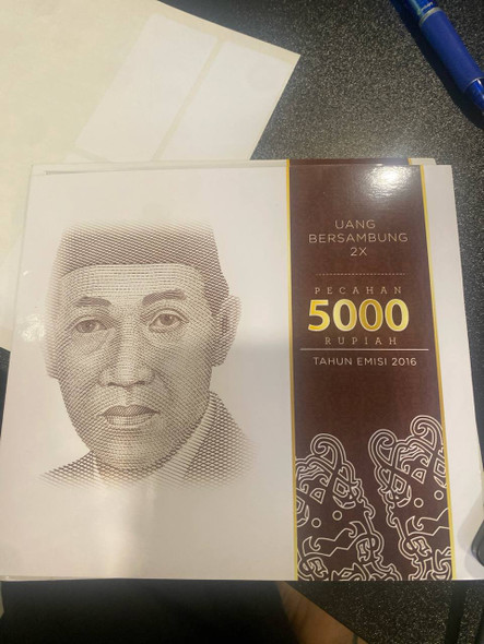 Indonesia 5000 Rupiah 2016/2017 P 156b Fancy SOLID 8 - DBJ 888888 UNC PMG 66 EPQ