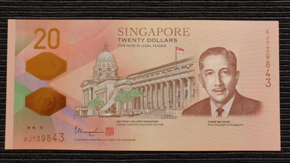 SINGAPORE $20 2019 P63 Bicentennial 1819-2019 UNC Polymer Banknote