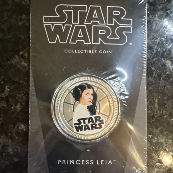 2011 Star Wars Princess Leia Silver Plated Collectible Coin Capsule & Packaging