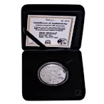 1 oz Singapore 50th Anniversary Silver Medallion - Merlion with Singapore Map Design