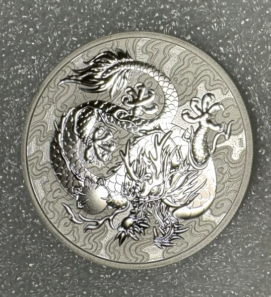 2021 $2 Australia DRAGON Silver 1 oz 9999 Fine Chinese Myths & Legends Series.