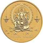 2022 Perth Mint Diwali Medallion 1oz Silver Gilded Coin In Box