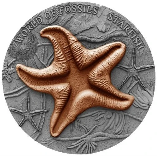 2019 Starfish World of fossils 1 oz silver coin