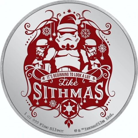 Star Wars Christmas Stormtroopers 1 oz silver coin Niue 2020