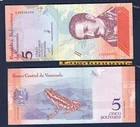 Venezuela 5 Bolivares 15/1/2018 NEW UNC Republica Bolivariana de Venezuela