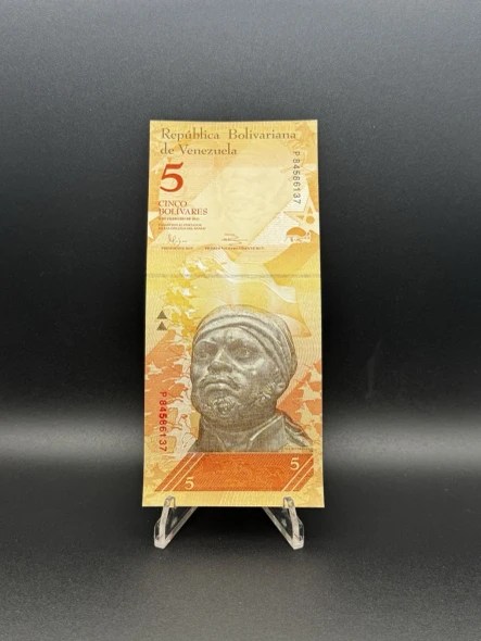 Republica Bolivariana De VENEZUELA 5 Bolivares Fuerte UNC World Currency