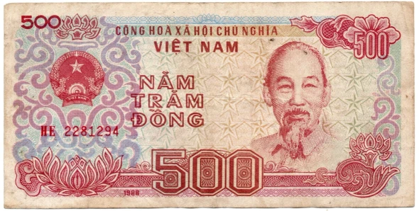 1988 Vietnam 500-1000-2000 Nam Tram Dong Banknote Circulated