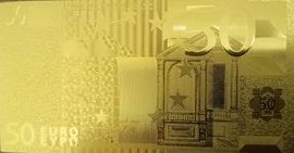 50 Euros gold plated