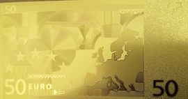 50 Euros gold plated