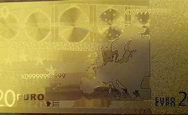 20 Euros gold plated