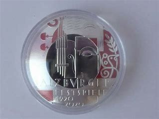 20 Euro 100 Jahre Salzburger Festspiele Dome Shaped Österreich Silber PP 2020