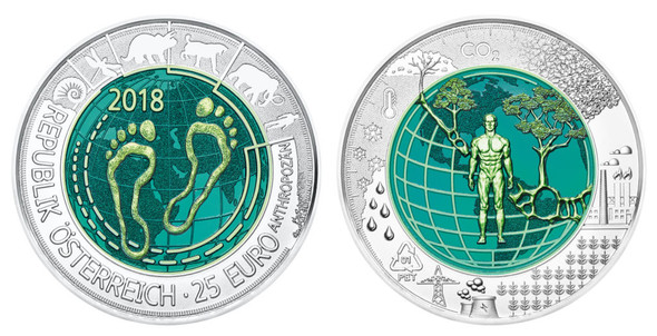 2018 Austrian numismatic new issues: Anthropocene and shark coins