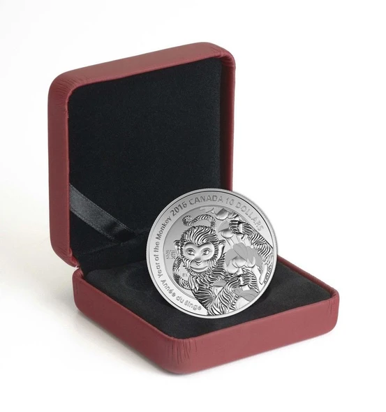 2016 Canadian $10 Year of the Monkey - 1/2 oz Fine Silver Coin