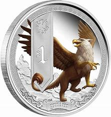 2013 $1 Mythical Creatures - Griffin 1 oz. Silver Proof Coin Perth Mint .999 AG