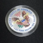 2001 American Eagle Silver Dollar 1 Troy Oz. 999 Colorized Walking Liberty Coin