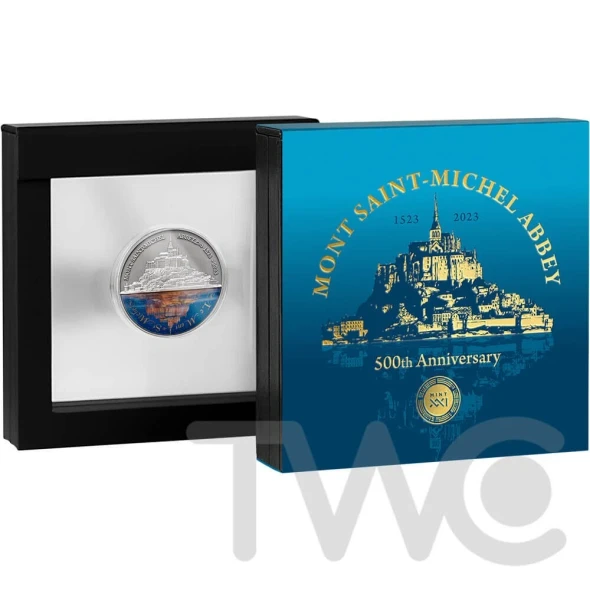 Mont Saint-Michel Abbey 500th Anniversary 2 oz Silver Coin 5$ Niue 2023