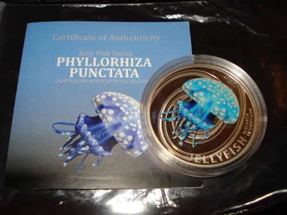 2010 - PITCAIRN ISLANDS 2 DOLLARS - JELLYFISH - SILVER PROOF COIN