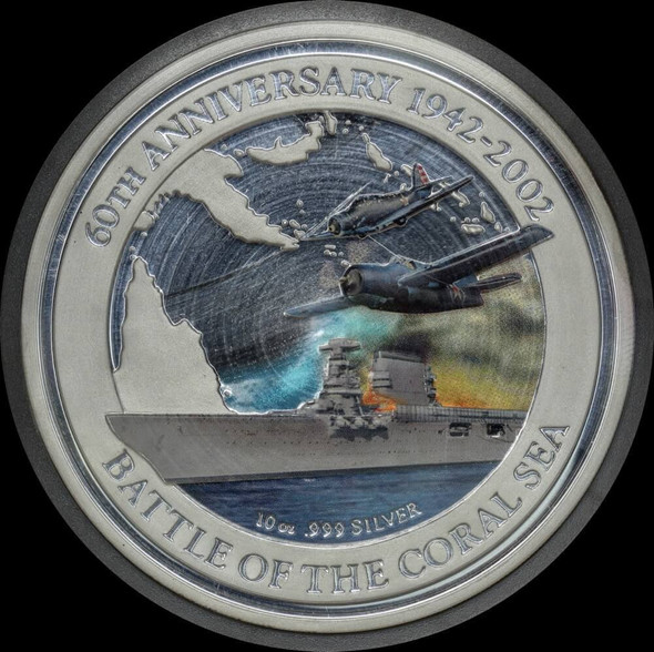 Cook Islands 2002 Silver 10oz Proof Coin Battle of the Coral Sea