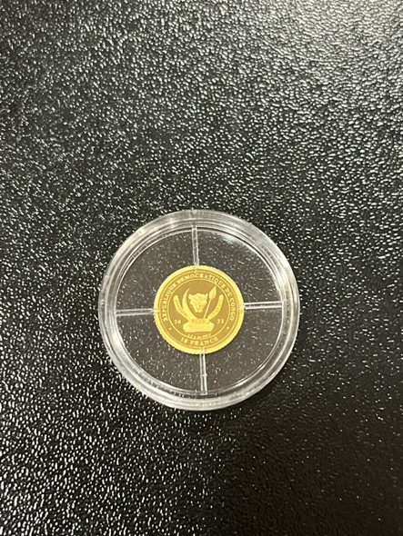 2023 - World's Wildlife (5.) Ray Gold Coin 0.5 Grams Congo 10 Francs PP / Proof
