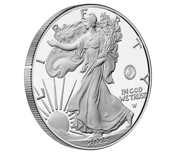 250th Anniversary Marine Corps American Eagle One Ounce Silver Proof Coin