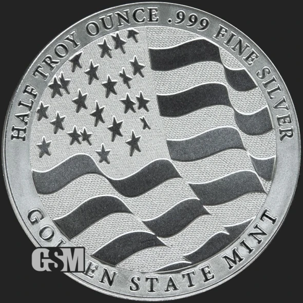 LOT OF 2 X 1/2 oz Pure Silver .999 Bullion Double Eagle Strength Freedom pride