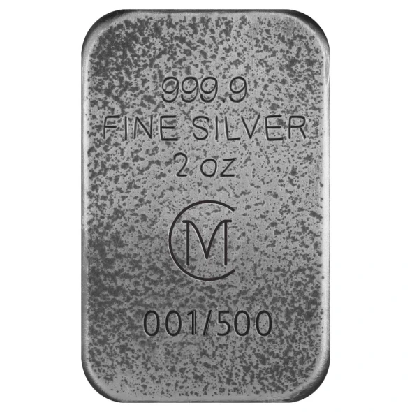 2024 Grim Reaper 2 oz .999 Silver Antiqued Colorized Cast Bar in Box w/ COA