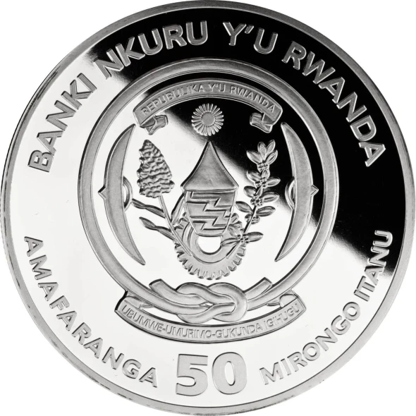 50 Francs Rwanda 2019 - 1 Ounce Silver PP - Lunar: Year Of The Pig