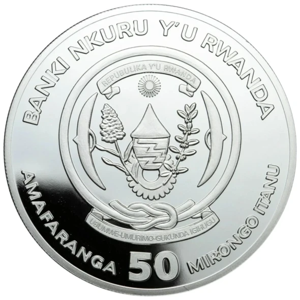 RWANDA. 1 OUNCE SILVER. "AFRICAN OUNCE". 2021.