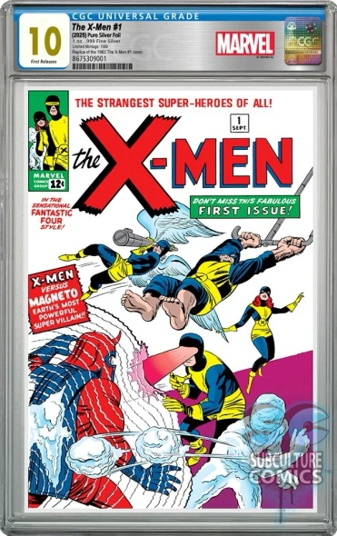 2025 MARVEL COMICS - X-MEN #1- SILVER FOIL - CGC 10 GEM MINT FIRST RELEASES