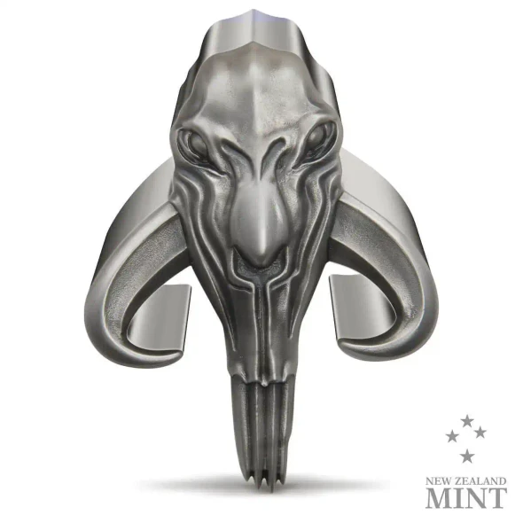 2023 $10 Niue Star Wars The Mandalorian Mythosaur Shaped 5 oz Silver Coin in Box