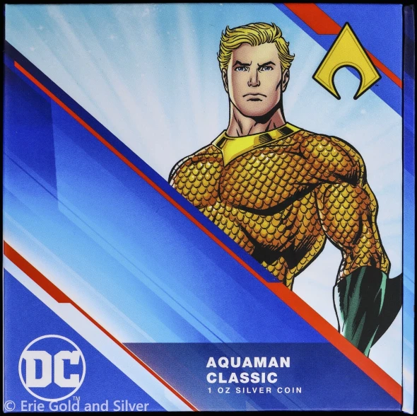 2022 $2 Niue DC Aquaman Classic 1 oz Silver Coin in OGP