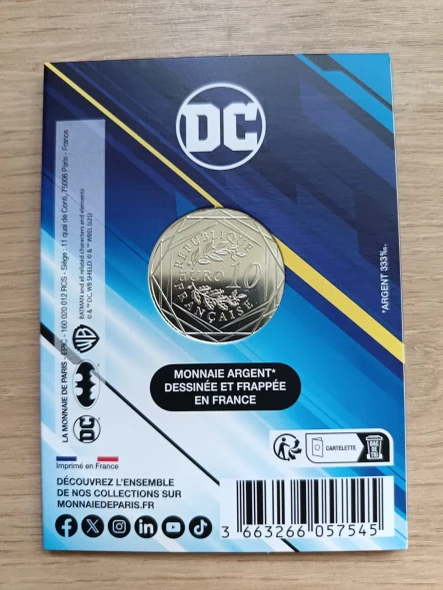 DC COMIC - 10 Euro 2025 - Silver - WONDER WOMAN AND CHEETAH - 09/20