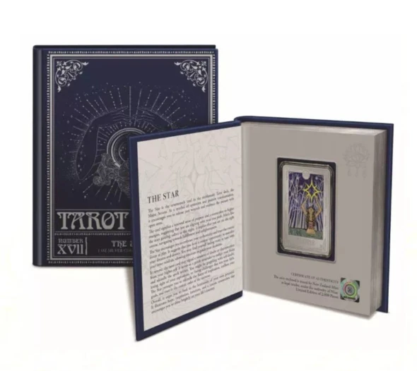 2024 Niue Tarot Card XVI. The Star 1 oz Silver Colorized Proof Coin New Zealand