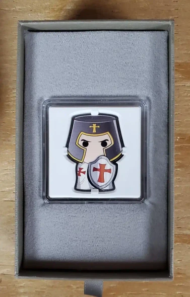 2022 NZ Mint Knight Templar 1oz Silver Coin Chibi