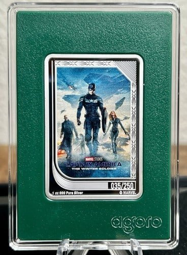 2025 Agoro Marvel INFINITY SAGA Trading Coin CA THE WINTER SOLDIER Poster LOW 35