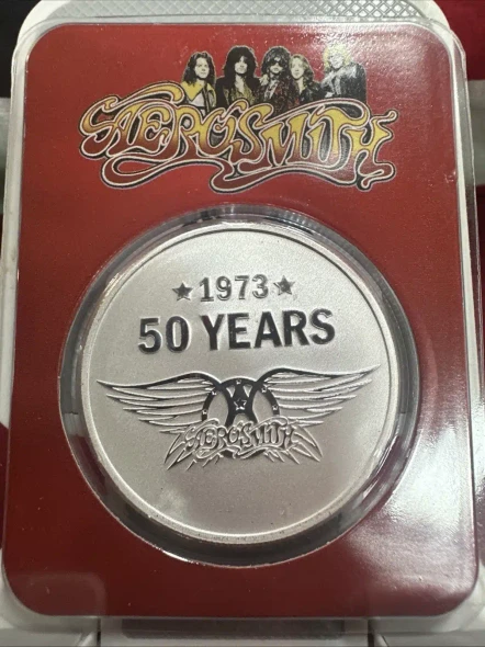 Aerosmith 1oz .999 Fine Silver - 1973 - 50 Year Anniversary - Sealed