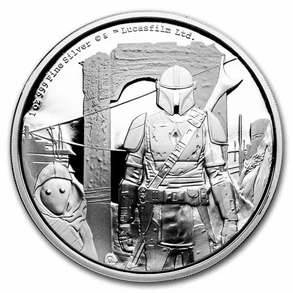 Niue -2021- Star Wars The Mandalorian- 1 oz Silver Proof Coin (w/Box & COA)
