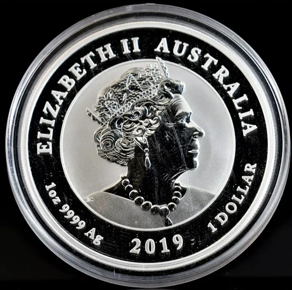2019 Australian Double Dragon Silver Coin
