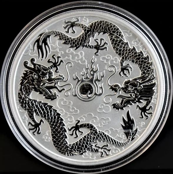 2019 Australian Double Dragon Silver Coin