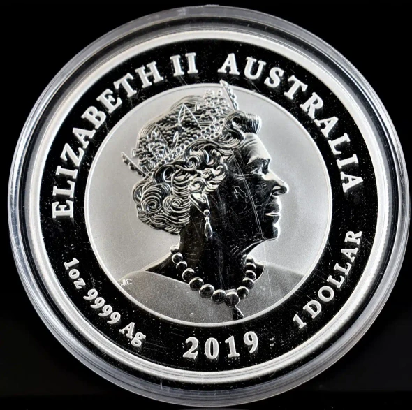2019 Australian Double Dragon Silver Coin