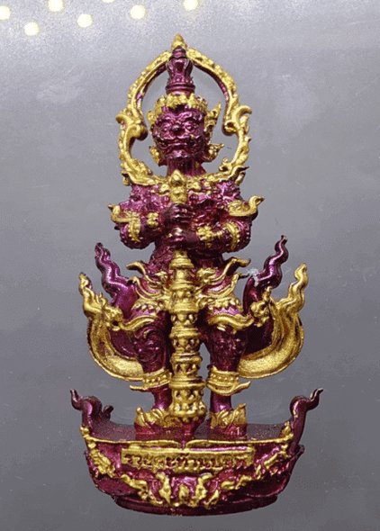 (Original seal, waiting for the material) Statue of Thao Wessuwan, Ruay Sathan Phatphi model, Wat Pho Si Sa-at, year 2025, Luang Pu Sila Sirichanto joined in the blessing ceremony.