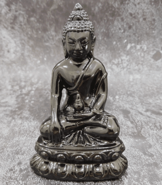 Phra Kring Pawares, 2nd edition, worship size, lap width 3 inches, bronze, blackened, commemorative item for the 80th birthday of Somdej Phra Yanasangwon, the Supreme Patriarch, Wat Bowonniwet Vihara, 1993, with original box from the temple.