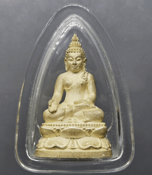Phra Pairi Pinat, silver, large print, 200th anniversary of King Mongkut, restoration project, ancient site, Wat Makut Kasatriyaram, year 2004, with box, framed, beautiful surface