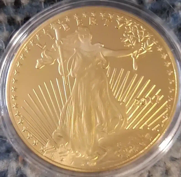 2017 Walking Liberty 5 dollar Gold Plated