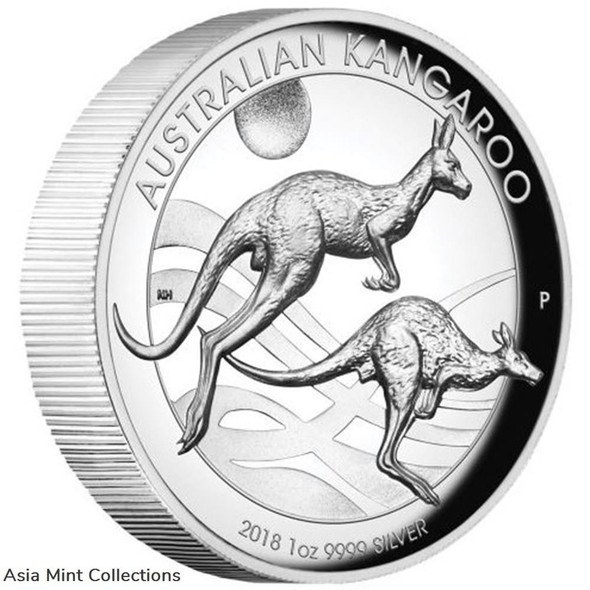 2018 1oz Kangaroo Silver High-Relief Proof Coin