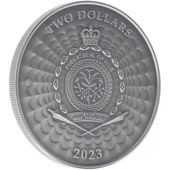 2023 - Baba Yaga World of Cryptids 1 oz Antique Finish Silver Coin 2$ Niue