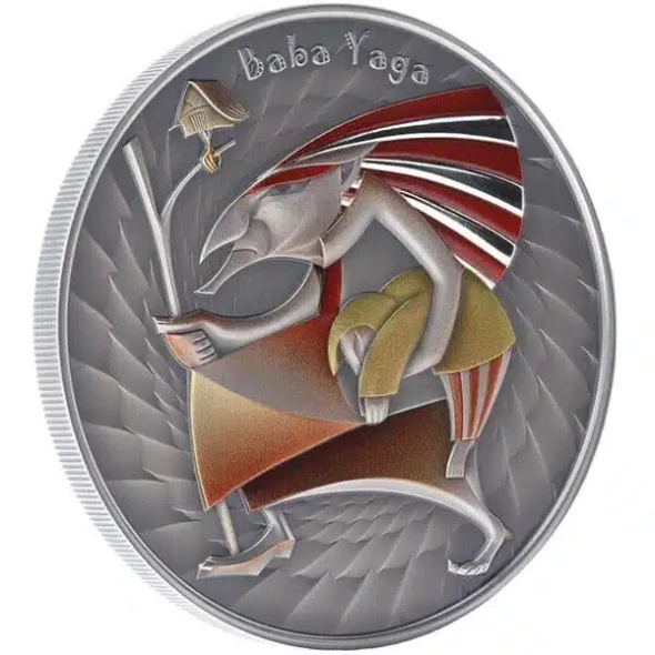 2023 - Baba Yaga World of Cryptids 1 oz Antique Finish Silver Coin 2$ Niue