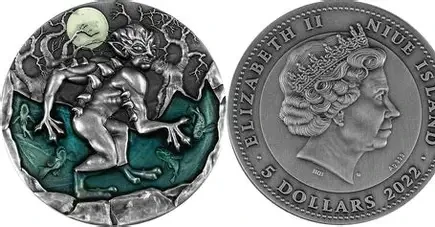 2022 - Drowner 2 oz Antique finish Silver Coin 5$ Niue